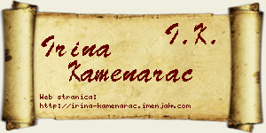 Irina Kamenarac vizit kartica